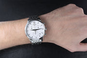 Tissot T Classic Tradition Chronograph White Dial Silver Steel Strap Watch For Men - T063.617.11.037.00