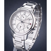 Tommy Hilfiger Claudia White Dial Silver Steel Strap Watch for Women - 1781819