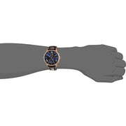 Tommy Hilfiger Aiden Quartz Blue Dial Brown Leather Strap Watch for Men - 1791308