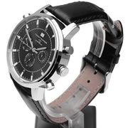 Tommy Hilfiger Harrison Chronograph Black Dial Black Leather Strap Watch for Men - 1790875