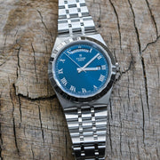 Tudor Royal Automatic Blue Dial Silver Steel Strap Watch for Men - M28600-0005
