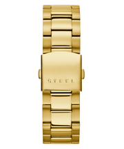 Guess Atlas Chronograph Gold Dial Gold Steel Strap Watch For Men - W0668G4