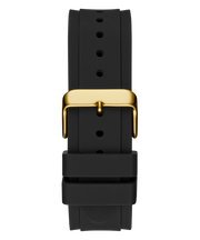 Guess Fame Quartz Black Dial Black Leather Strap Watch For Women - GW0504L5