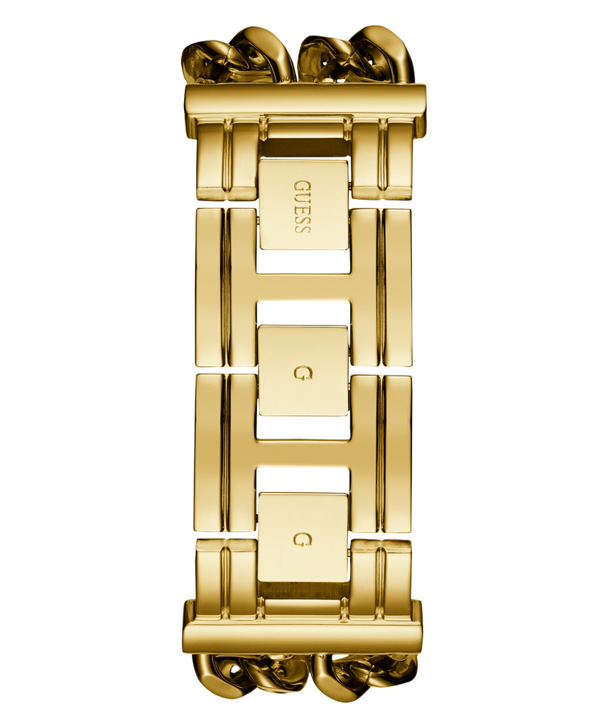 Guess Trend Multi Chain Black Dial Gold Steel Strap Watch for Women Guess Trend Multi Chain Black Dial Gold Steel Strap Watch for Women