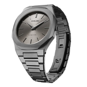 D1 Milano Ultra Thin Anthracite Gray Dial Gray Steel Strap Watch for Men - D1-UTBJ22