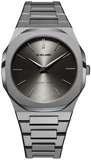 D1 Milano Ultra Thin Anthracite Gray Dial Gray Steel Strap Watch for Men - D1-UTBJ22