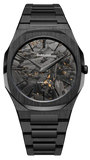D1 Milano Ultra Thin Two Tone Black Steel Strap Watch for Men - D1-UTBJ31