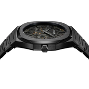 D1 Milano Ultra Thin Two Tone Black Steel Strap Watch for Men - D1-UTBJ31