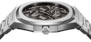 D1 Milano Ultra Thin Ashfield Black Dial Silver Steel Strap Watch for Men - D1-UTBJ32