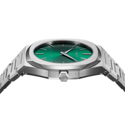 D1 Milano Ultra Thin Green Dial Silver Steel Strap Watch for Men - D1-UTBJ37