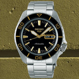 Seiko 5 Sport Automatic SKX Series Black Dial Silver Steel Strap Watch for Men - SRPK99K1