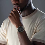 Hugo Boss Ocean Edition Chronograph Black Dial Gold Mesh Bracelet Watch for Men - 1513703