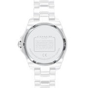 Coach Preston White Dial White Steel Strap Watch for Women - 14503462