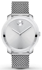 Movado Bold Silver Dial Silver Mesh Bracelet Watch For Women - 3600241