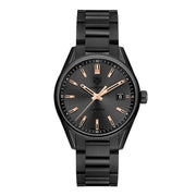Tag Heuer Carrera Special Edition Black Dial Black Steel Strap Watch for Women - WAR1113.BA0602