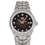 Tag Heuer Link Quartz Diamonds Black Dial Silver Steel Strap Watch for Men - WBC131G.BA0649