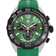 Tag Heuer Formula 1 Chronograph Green Dial Green Rubber Strap Watch for Men - CAZ101AP.FT8056