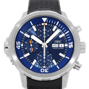 IWC Aquatimer Automatic Chronograph 44mm Blue Dial Black Rubber Strap Watch for Men - IW376805