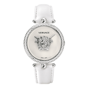 Versace Palazzo Empire White Dial White Leather Strap Watch for Women - VCO010017