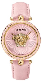 Versace Palazzo Empire Pink Dial Pink Leather Strap Watch for Women - VCO030017