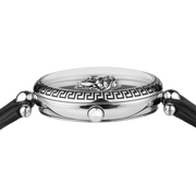 Versace Palazzo Empire Black Dial Black Leather Strap Watch for Women - VCO060017