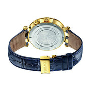 Versace V-Race Multifunction Chronograph Blue Dial Blue Leather Strap Watch For Men - VEBV00219
