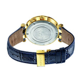 Versace V-Race Multifunction Chronograph Blue Dial Blue Leather Strap Watch For Men - VEBV00219