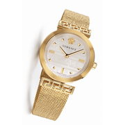 Versace Meander Greca White Dial Gold Mesh Bracelet Watch for Women - VELW00820