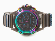 Versace Icon Active Chronograph Quartz Black Dial Black Steel Strap Watch For Men - VEZ701022