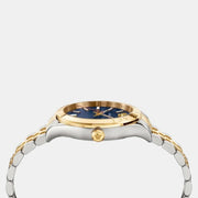 Versace Hellenyium Quartz Blue Dial Two Tone Steel Strap Watch for Men - VEVK00520