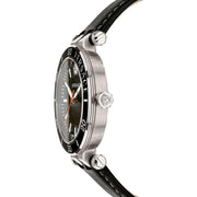 Versace Greca Sport Quartz Black Dial Black Leather Strap Watch For Men - VEZ300221