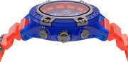 Versace Icon Active Chronograph Quartz Blue Dial Orange Rubber Strap Watch For Men - VEZ700922