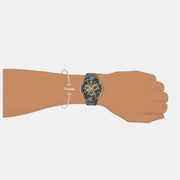 Versace Greca Icon Chronograph Black Dial Black Steel Strap Watch For Men - VEZ900521