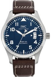 IWC Pilots Watch Mark XVII Edition Le Petit Prince Blue Dial Brown Leather Strap Watch for Men - IW326506