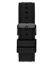 Guess Legacy Black Dial Black Rubber Strap Watch For Men - W1048G2