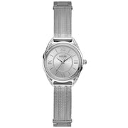 Guess Whisper Silver Dial Silver Mesh Bracelet Watch for Women - W1084L1