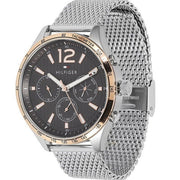 Tommy Hilfiger Gavin Chronograph Quartz Grey Dial Silver Mesh Bracelet Watch for Men - 1791466