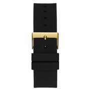 Guess Frontier Crystals Black Dial Black Silicone Strap Watch For Men - W1132G1