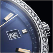 Tag Heuer Carrera Quartz Diamonds Blue Dial Blue Leather Strap Watch for Women - WAR1114.FC6391