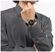 Tag Heuer Carrera Calibre 5 Automatic Black Dial Black Leather Strap Watch for Men - WAR201C.FC6266