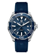 Tag Heuer Aquaracer Quartz Blue Dial Blue Rubber Strap Watch for Men -  WAY101C.FC6153