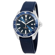 Tag Heuer Aquaracer Quartz Blue Dial Blue Rubber Strap Watch for Men -  WAY101C.FC6153