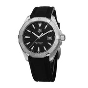 Tag Heuer Aquaracer Quartz Black Dial Black Rubber Strap Watch for Men - WAY1110.FT8021