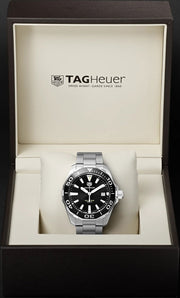 Tag Heuer Aquaracer Black Dial Silver Steel Strap Watch for Men - WAY111A.BA0928