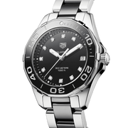 Tag Heuer Aquaracer Quartz Black Dial Two Tone Steel Strap Watch for Women - WAY131C.BA0913