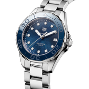 Tag Heuer Aquaracer Diamonds Blue Dial Silver Steel Strap Watch for Women - WAY131L.BA0748