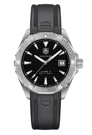 Tag Heuer Aquaracer Caliber 5 Automatic Black Dial Black Rubber Strap Watch for Men - WAY2113.FT8021