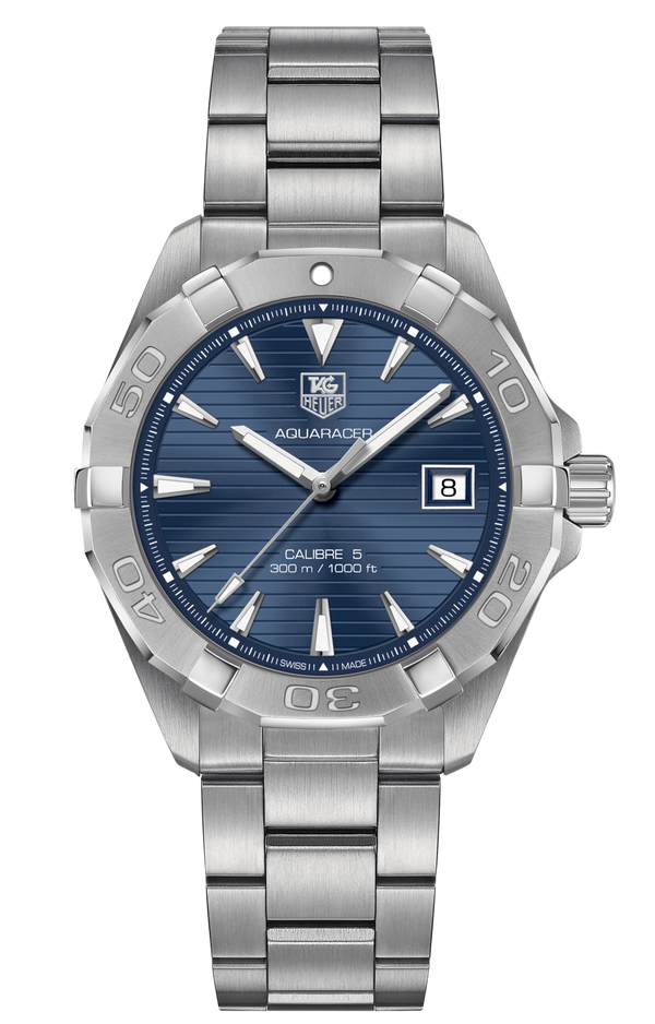 Tag Heuer Aquaracer Automatic Blue Dial Silver Steel Strap Watch for Men - WAY2112.BA0928