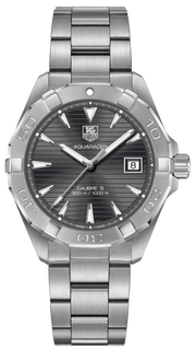 Tag Heuer Aquaracer Automatic Anthracite Grey Dial Silver Steel Strap Watch for Men - WAY2113.BA0928