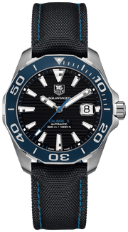 Tag Heuer Aquaracer Calibre 5 Automatic Black Dial Black Nylon Strap Watch for Men - WAY211B.FC6363